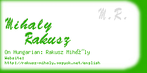 mihaly rakusz business card